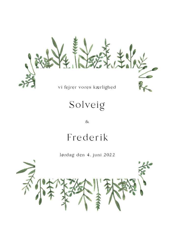 Invitationer - Solveig & Frederik
